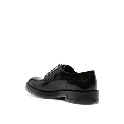 Alexander McQueen Black Calfskin Oxfords And Derbies